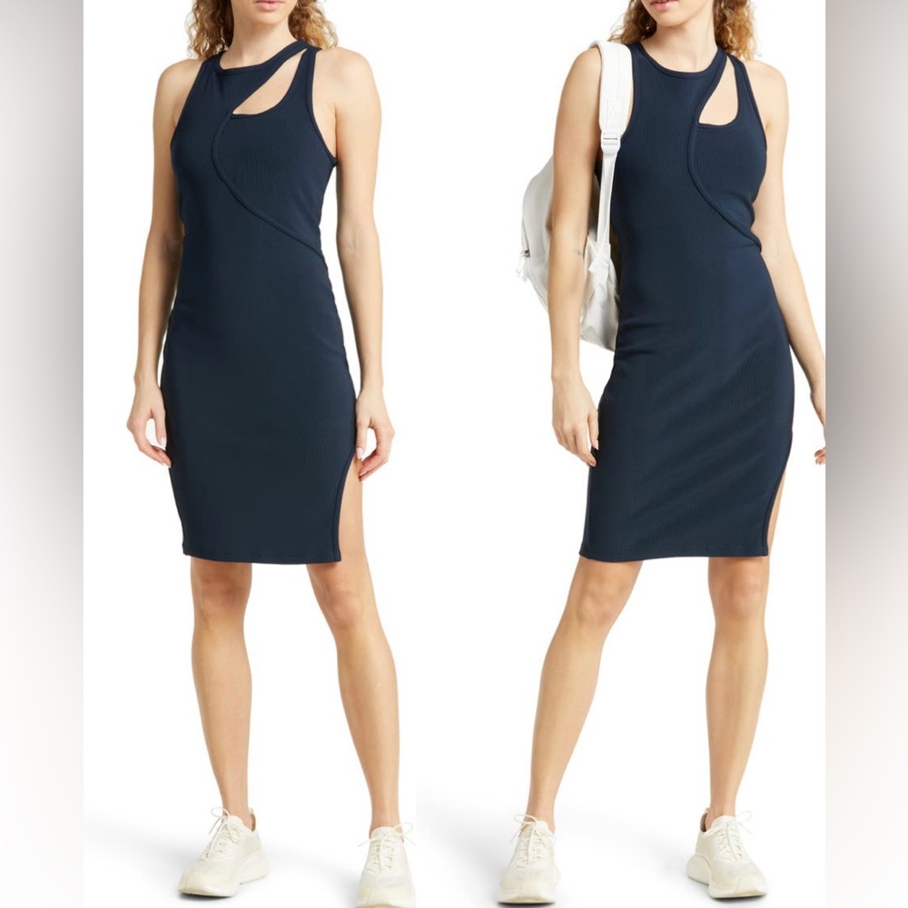 Zella Interlude Rib Cutout Dress